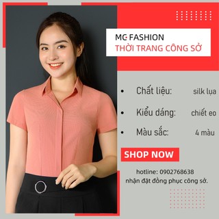Áo Sơ Mi Nữ Công Sở Cộc Tay Kẻ Caro Mc Fashion a645