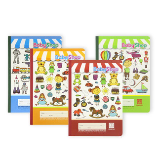 [TẶNG GIẤY THỦ CÔNG] Lốc 10 Vở 4 ô ly Hồng Hà 48 trang Baby Shop 0518 - Định lượng 100gsm, giấy vàng chống lóa mỏi mắt