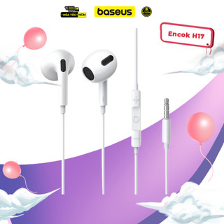 Tai nghe có dây Baseus Encok H17 3.5mm tai nghe in ear tai nghe nhét tai Laptop PC Smartphone tai nghe chính hãng