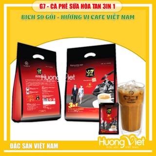 COMBO 2 BỊCH Cà phê G7 - cà phê sữa hòa tan 3in1 Bịch 50 gói x16gr, Đặc sản coffee Trung Nguyên Legend cafe Việt Nam