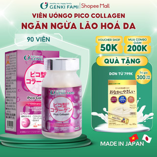 Collagen Nhật Bản Giúp Đẹp Da, Ngăn Ngừa Lão Hóa Sạm Nám Hỗ Trợ Tóc Nhanh Mọc Chắc Khỏe, Cân Bằng Nội Tiết Nữ Genki Fami