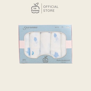 Set 5 cái Khăn sữa sợi tre lụa (30x30cm) La Pomme