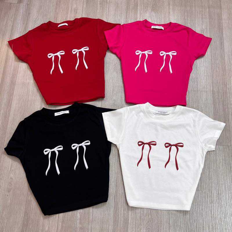 ẢNH THẬT ÁO CROPTOP in 2 nơ 2 bên