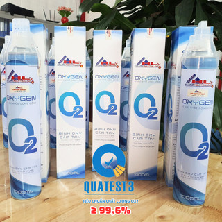 Bình oxy cầm tay, oxy y tế, oxy thở 1 lít, tiêu chuẩn quatest3 oxy ≥ 99,6%,