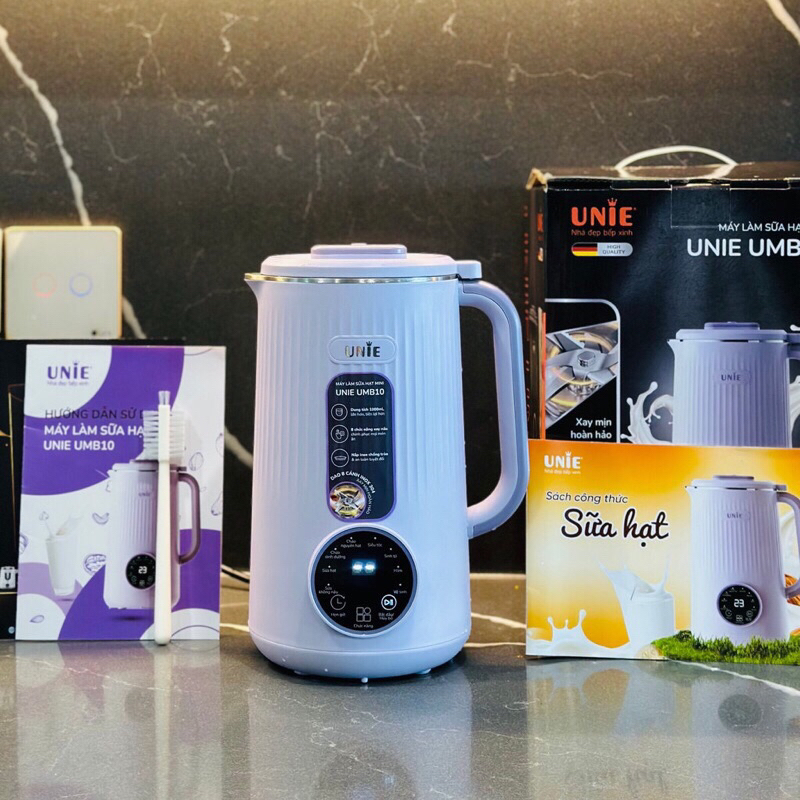 ( tặng silicon có hoặc ko tuỳ đợt ) Máy làm sữa hạt UNIE UMB10