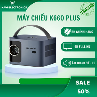 Máy Chiếu Mini KAW K660 Plus, hỗ trợ video 4K, Tự Động Lấy Nét Chính Hãng BH 24 Tháng