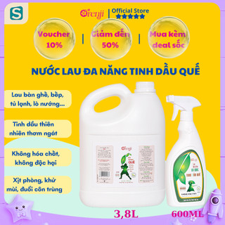 Nước lau kính, xịt thơm phòng - đa năng lau khử khuẩn an toàn, không hóa chất tinh dầu quế Orenji
