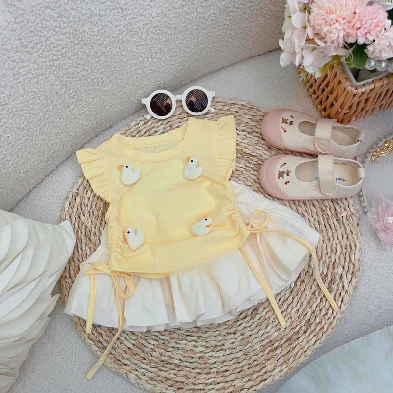 Set váy vịt vàng cao cấp