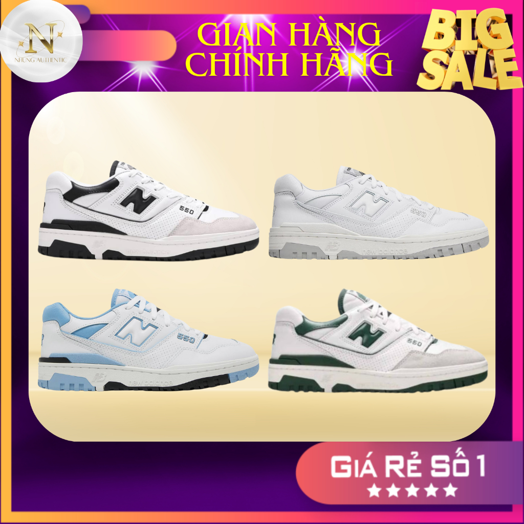 [ 𝙎𝘼𝙇𝙀 Chính Hãng ] Giày New Balance 550 AUTHENTIC. Giày Sneaker NB 550 Nam Nữ Full Màu. Bao Check