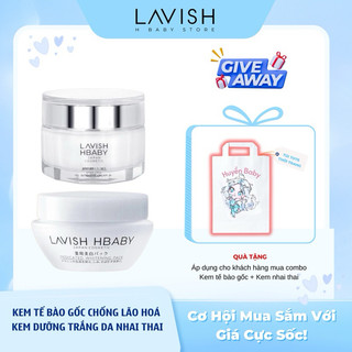 Combo dưỡng trắng da ngày- đêm : kem nhau thai- kem tế bào gốc lavish