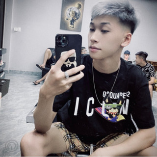 Áo Thun Nam DSQ Nam In Họa Tiết Lướt Sóng Cây Dừa Siêu Cấp Chất Cotton Thời Trang Nam