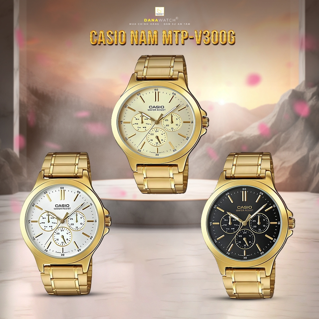 Đồng hồ Nam Casio MTP-V300G-1AUDF – Tặng gói bảo hành kim cương