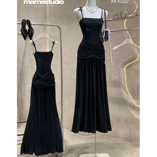 Váy Maxi 2 Dây Đính B.ư.ớ.m Hở Lưng Cao Cấp