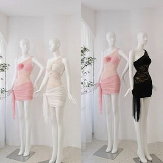 Đ𝐚̂̀𝐦 𝑟𝑒𝑛 lệch vai đính hoa : 550k 𝑠/𝑚