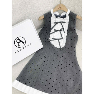 Váy tiểu thư nơ chấm bi 𝐀𝐒𝐇𝐘𝐋𝐄𝐘