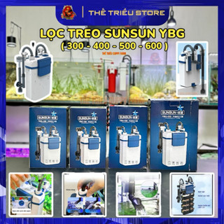 Lọc treo Sunsun thế hệ mới YBG 300/400/500/600. Có hút váng xoay ( Lọc nước cho hồ cá cảnh & hồ thuỷ sinh )