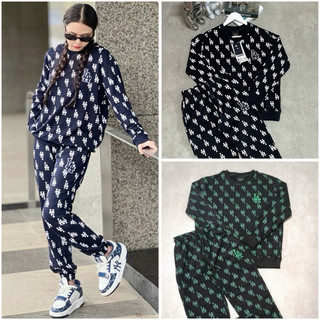 Bộ Nỉ MLB nam nữ monogram thời trang