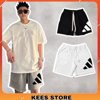 Quần short adidas logo in basic chất nỉ da cá dày dặn - hàng tốt