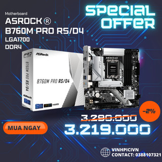 Mainboard asrock b760m pro rs/d4
