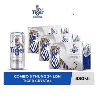 COMBO 3 Thùng 24 lon bia Tiger Crystal 330ml