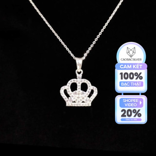 Dây Chuyền Bạc Nữ S925 Vương Miện Đá Phong Cách Quý Tộc Caobac Silver Cho Bạn Nữ Sang Chảnh