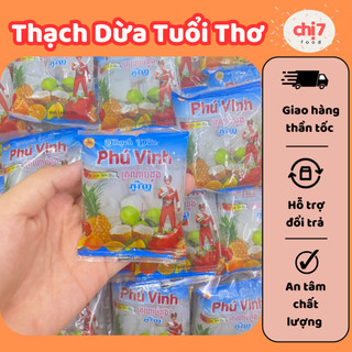 Thạch dừa bến tre tuổi thơ phú vinh bịch 20 gói nhỏ - chị7food