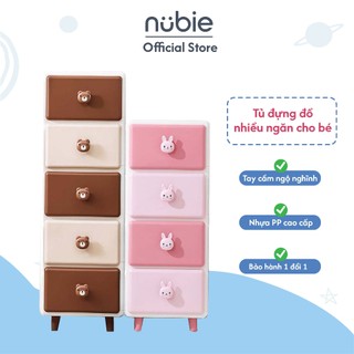 Tủ đựng đồ dùng quần áo cho bé hình gấu thỏ siêu xinh, Tủ nhựa đa năng tiện dụng nhiều ngăn - Hàng chính hãng