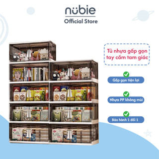 Nubie Tủ Đựng Đồ Gấp Gọn Chất Liệu Nhựa PP, Thùng Đựng Đồ Lắp Ghép Cao Cấp, Cửa Trong Suốt Dễ Nhìn