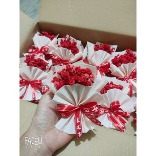 Hoa mini khô. bó hoa quà tặng. hoa trang trí hộp quà