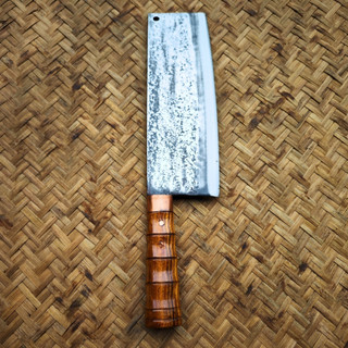 Dao Chặt xương Phúc Sen chất liệu lưỡi dao bằng thép nhíp xe 23cm cán gỗ quý cẩm chỉ