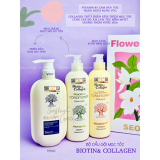 Cặp Gội Xả Biotin Collagen Trắng 500ml-1000ml | Giảm Rụng Tóc, Phục Hồi Tóc Khô Xơ, kem ủ Biotin (ủ nóng & ủ lạnh)