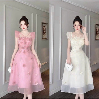 V79 Đầm Tiệc Taffa Thiết Kế Sang Trọng Đính Hoa Đá Thủ Công Doll Diva