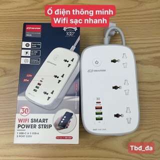 Ổ cắm điện thông minh đa năng Drapow chính hãng chất lượng cao SK25 điều khiển từ xa bằng app