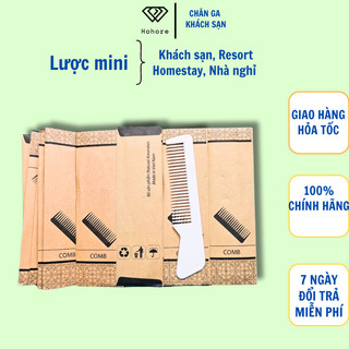 Lược mini dùng 1 lần cho nhà nghỉ và khách sạn, lược du lịch, bộ amenities khách sạn bao bì túi giấy sang trọng