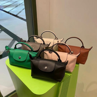  Túi xách LongCha.mm dáng bánh bao size mini 17cm bản da mới kèm dây đeo chéo ảnh thật
