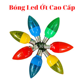 [ vỉ / 2 bóng LED] Bóng Trái Ớt / Bóng Cà Na / Bóng Nhót, Bóng Đèn Led Ớt ÔNG Địa