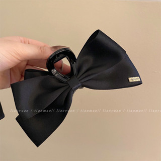 Kẹp tóc nữ phối nơ hai lớp vải lụa, thời trang mùa thu mùa hè cài tóc mũ đội đầu 42A01