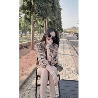 Áo Sơ Mi Kẻ BBR PHỐI TÚI MÃ MỚI