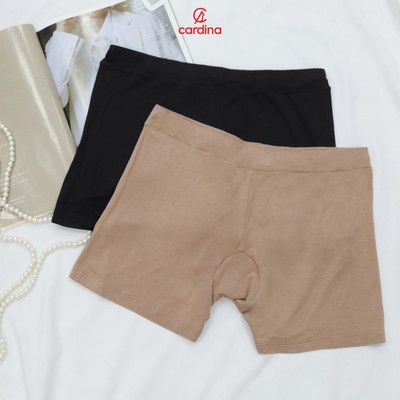Set 2 quần lót CARDINA quần bảo hộ dáng đùi freesize tới 65kg kháng khuẩn  thoáng mát giao màu ngẫu nhiên 3QLF04
