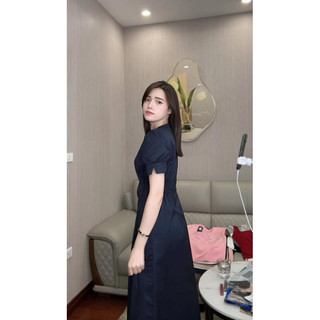 VÁY CHUN EO CÚC TRƯỚC TAY BỒNG