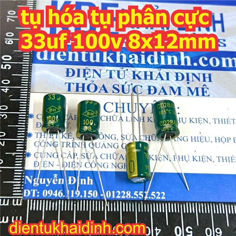 tụ hóa tụ phân cực 33uf 100v (20 tụ) kde0132