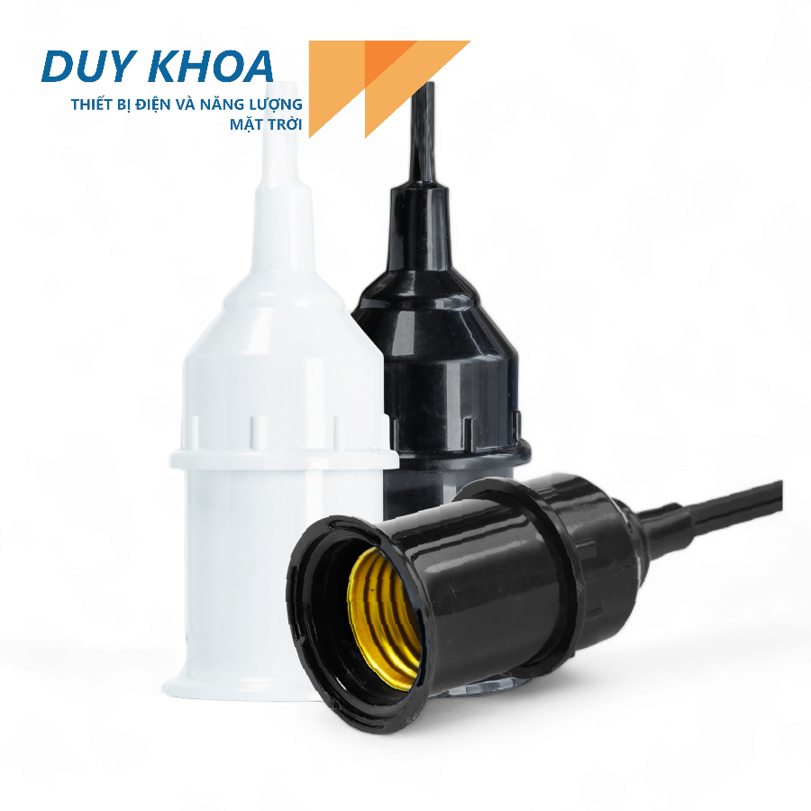 Đui Đèn E27 Đui Treo và Đui Đúc Kín Nước Có Dây 12cm Vinamax
