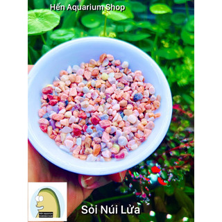Sỏi hồng núi lửa trang trí hồ , chậu cây , tiểu cảnh túi 100gr