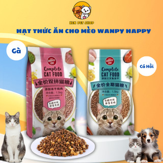 Hạt Cho Mèo Wanpy Happy 100 Thức Ăn Dinh Dưỡng Dành Cho Mèo Gầy Kén Ăn Mix Vị Cá Hồi Và Vị Gà