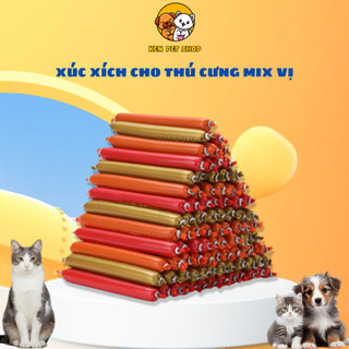 Combo Xúc Xích Cho Thú Cưng Ken Pet Shop Xúc Xích Dinh Dưỡng Cho Chó Mèo Mix Vị