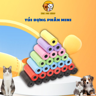 Túi Đựng Phân Mini 1 Cuộn 15 Túi Cho Chó Mèo Túi Rác Mini Dọn Vệ Sinh Thú Cưng Dễ Dàng Tiện Lợi
