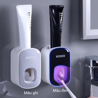 Dụng cụ nhả kem rời ecoco màu đen, bộ nhả kem đánh răng đơn dán tường