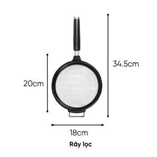KitchenAid - Rây Bột Lưới Inox - Màu đen