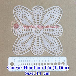 Canvas hoa làm túi xách (size 8.5cm,11.3cm,14cm)