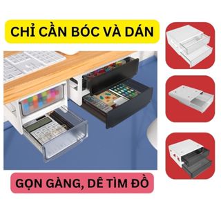 [ NHIỀU SIZE] Ngăn kéo đa năng dán dưới mặt bàn gầm tủ VOI VUÔNG